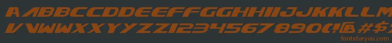 XcelsionItalic Font – Brown Fonts on Black Background