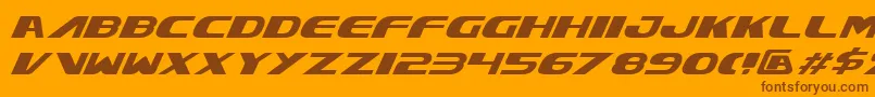 XcelsionItalic Font – Brown Fonts on Orange Background