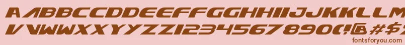 XcelsionItalic Font – Brown Fonts on Pink Background
