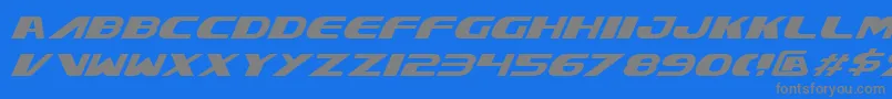 XcelsionItalic Font – Gray Fonts on Blue Background
