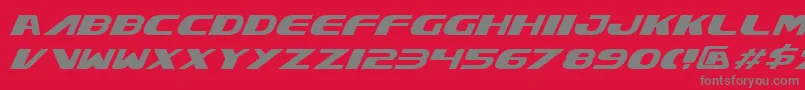 XcelsionItalic Font – Gray Fonts on Red Background
