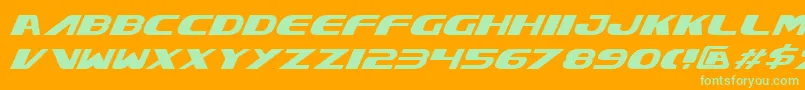 XcelsionItalic Font – Green Fonts on Orange Background