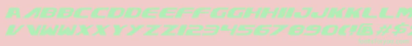 XcelsionItalic Font – Green Fonts on Pink Background