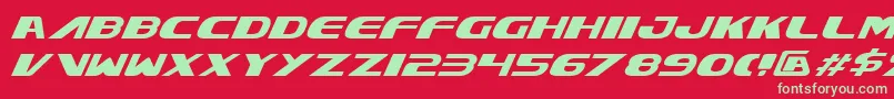 Шрифт XcelsionItalic – зелёные шрифты на красном фоне