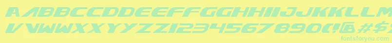 Шрифт XcelsionItalic – зелёные шрифты на жёлтом фоне