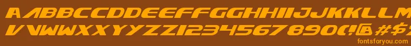 XcelsionItalic Font – Orange Fonts on Brown Background