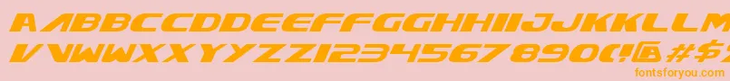 XcelsionItalic Font – Orange Fonts on Pink Background