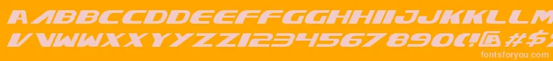 XcelsionItalic Font – Pink Fonts on Orange Background