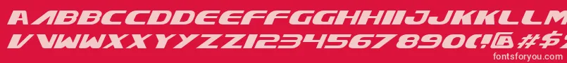 XcelsionItalic Font – Pink Fonts on Red Background