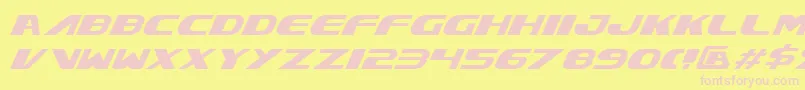 Fonte XcelsionItalic – fontes rosa em um fundo amarelo