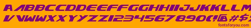 XcelsionItalic Font – Purple Fonts on Orange Background