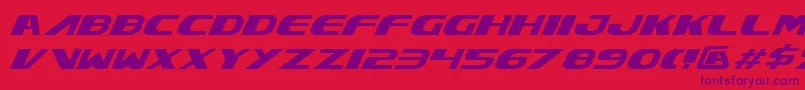 XcelsionItalic Font – Purple Fonts on Red Background