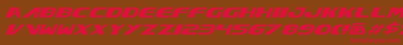 XcelsionItalic Font – Red Fonts on Brown Background