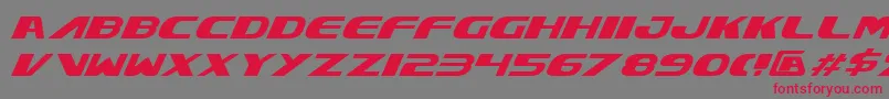 XcelsionItalic Font – Red Fonts on Gray Background