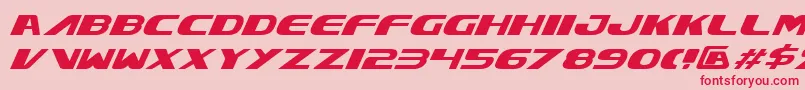 XcelsionItalic Font – Red Fonts on Pink Background