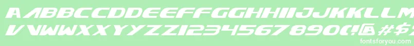 XcelsionItalic Font – White Fonts on Green Background