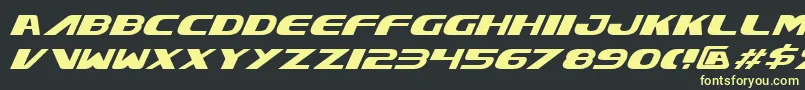 XcelsionItalic Font – Yellow Fonts on Black Background