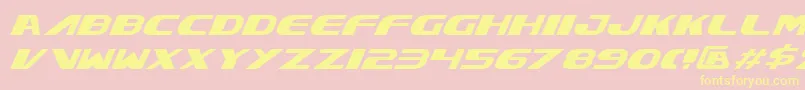 フォントXcelsionItalic – 黄色のフォント、ピンクの背景