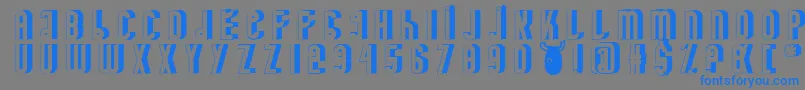 MinotaureShadow Font – Blue Fonts on Gray Background