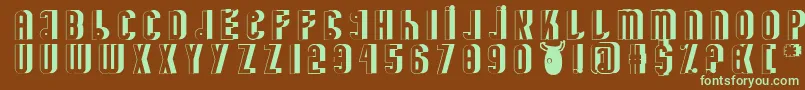 MinotaureShadow Font – Green Fonts on Brown Background