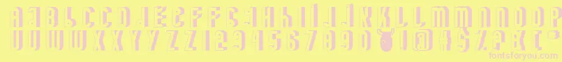 MinotaureShadow Font – Pink Fonts on Yellow Background