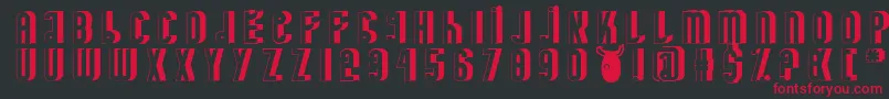 MinotaureShadow Font – Red Fonts on Black Background