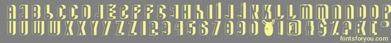 MinotaureShadow Font – Yellow Fonts on Gray Background