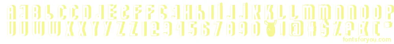 MinotaureShadow Font – Yellow Fonts on White Background