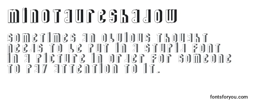 Review of the MinotaureShadow Font