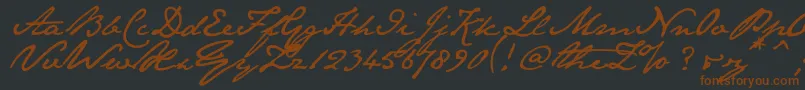 Czcionka Janeaust – brązowe czcionki na czarnym tle
