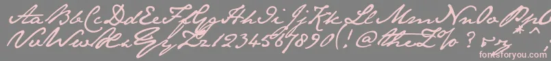 Janeaust Font – Pink Fonts on Gray Background