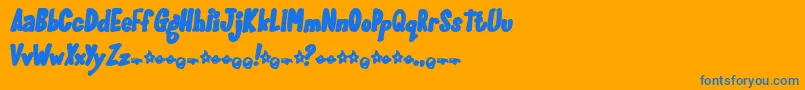 Gloo Font – Blue Fonts on Orange Background