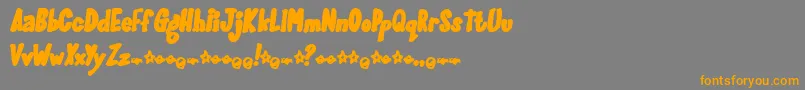 Gloo Font – Orange Fonts on Gray Background