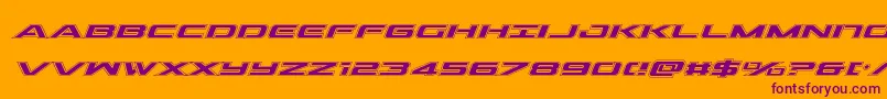 Outrideracadital Font – Purple Fonts on Orange Background