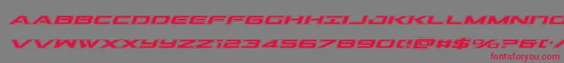 Outrideracadital Font – Red Fonts on Gray Background