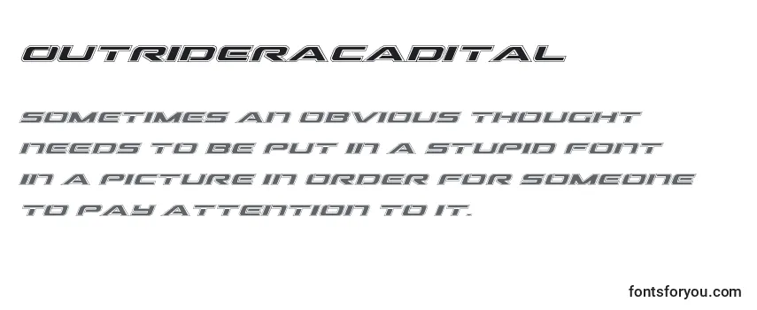 Review of the Outrideracadital Font