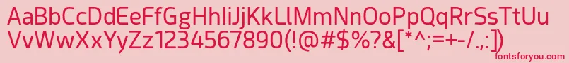Acephimere Font – Red Fonts on Pink Background