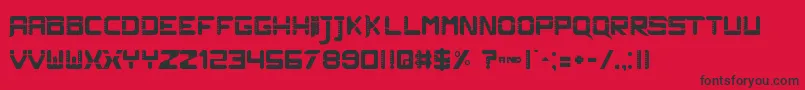 PlutoRevo Font – Black Fonts on Red Background