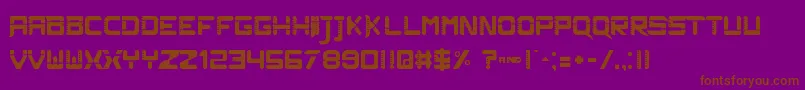 Police PlutoRevo – polices brunes sur fond violet