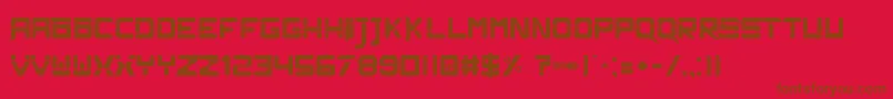 PlutoRevo Font – Brown Fonts on Red Background