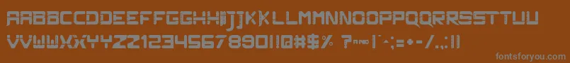 PlutoRevo Font – Gray Fonts on Brown Background