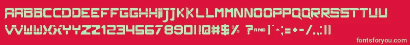 フォントPlutoRevo – 赤い背景に緑の文字