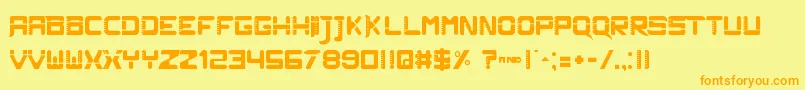 More about PlutoRevo Font PlutoRevo Font – Orange Fonts on Yellow Background