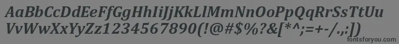 CambriaBoldItalic Font – Black Fonts on Gray Background