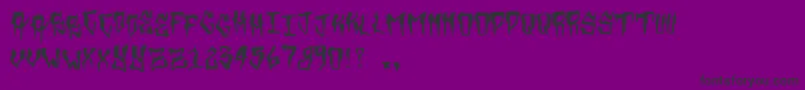 Шрифт Grimey – чёрные шрифты на фиолетовом фоне