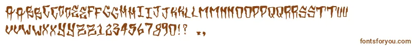 Шрифт Grimey – коричневые шрифты на белом фоне