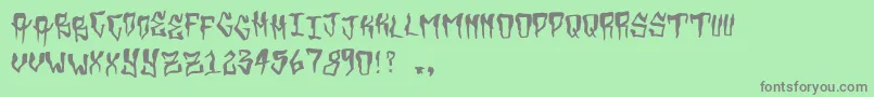 fuente Grimey – Fuentes Grises Sobre Fondo Verde