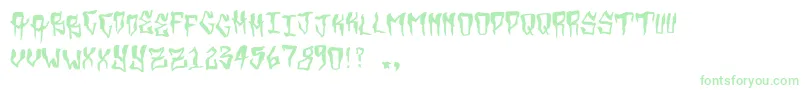 Grimey-fontti – vihreät fontit valkoisella taustalla