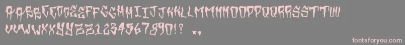 Grimey Font – Pink Fonts on Gray Background