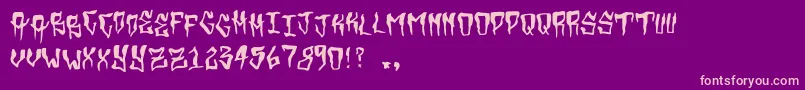 Grimey Font – Pink Fonts on Purple Background